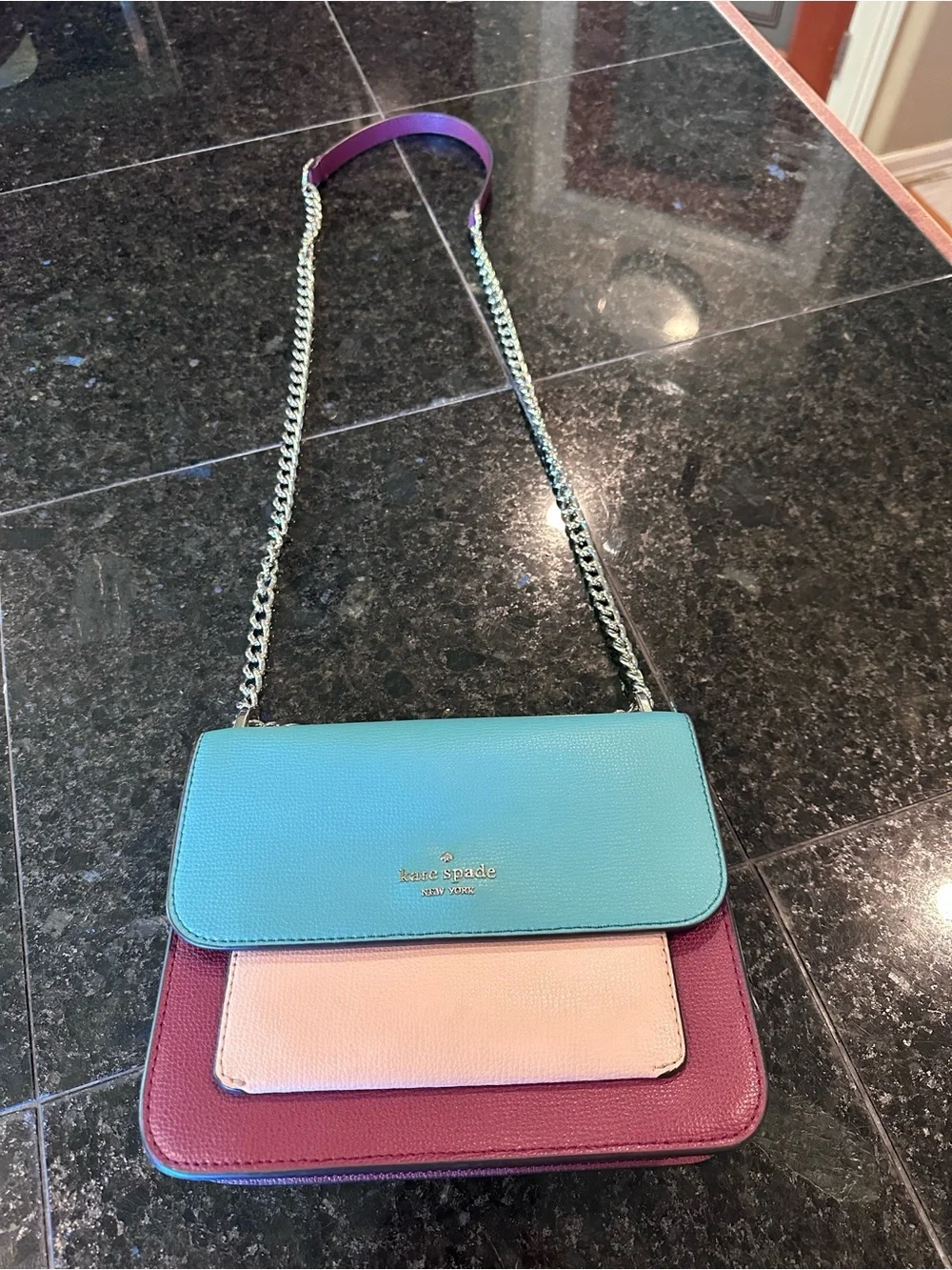 Kate Spade REMI Colorblock Flap Chain Shoulder or Crossbody Bag.